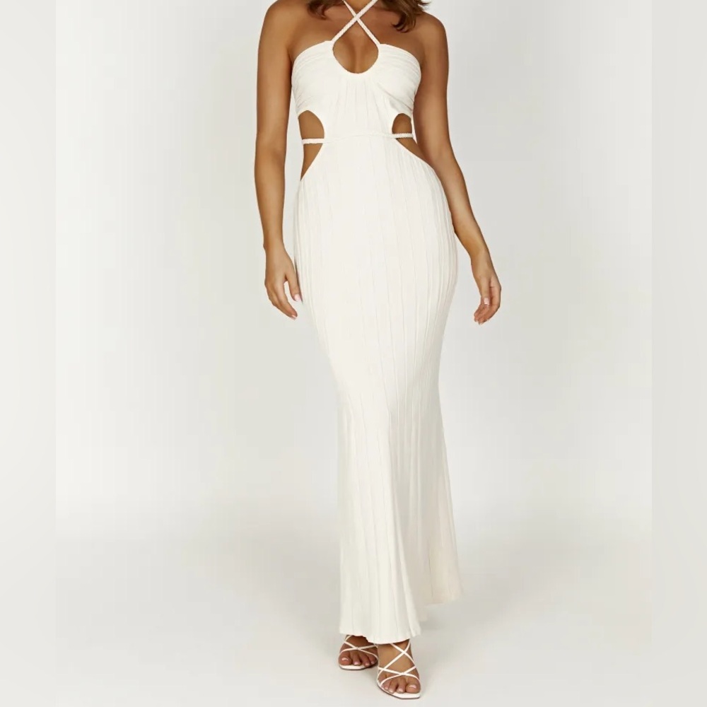 MESHKI Minerva Cut Out Knit Maxi Dress